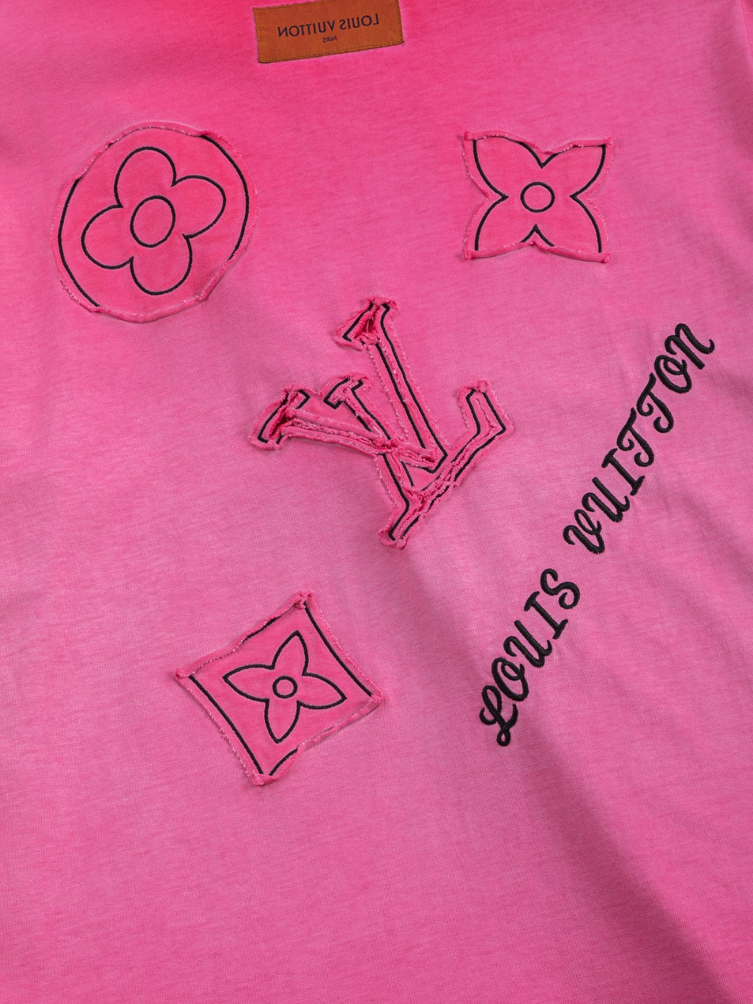 260421 New high-quality special washing process heavy embroidery T-shirt