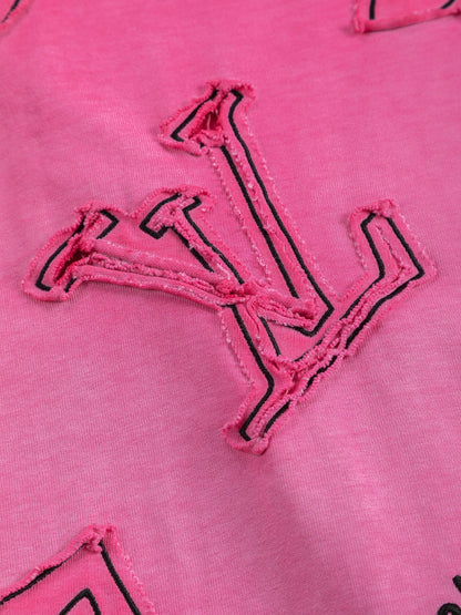 260421 New high-quality special washing process heavy embroidery T-shirt