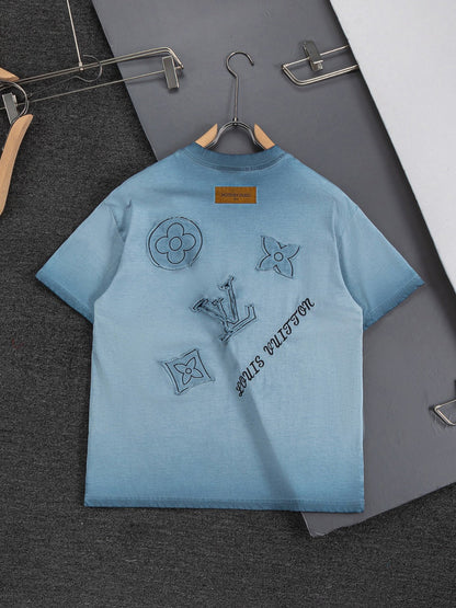 260421 New high-quality special washing process heavy embroidery T-shirt