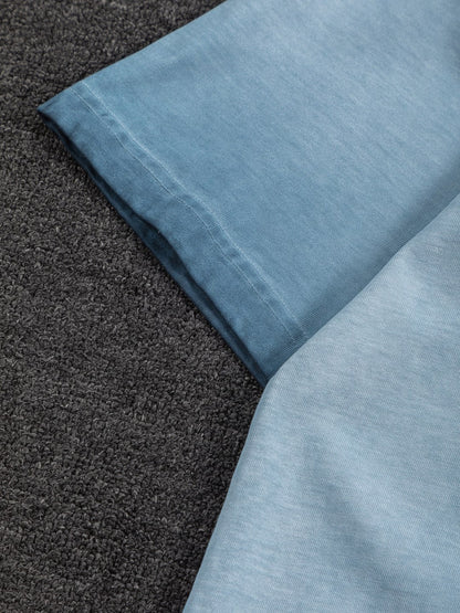 260421 New high-quality special washing process heavy embroidery T-shirt