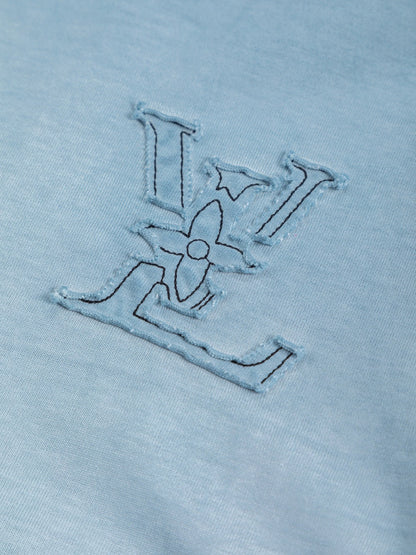 260421 New high-quality special washing process heavy embroidery T-shirt