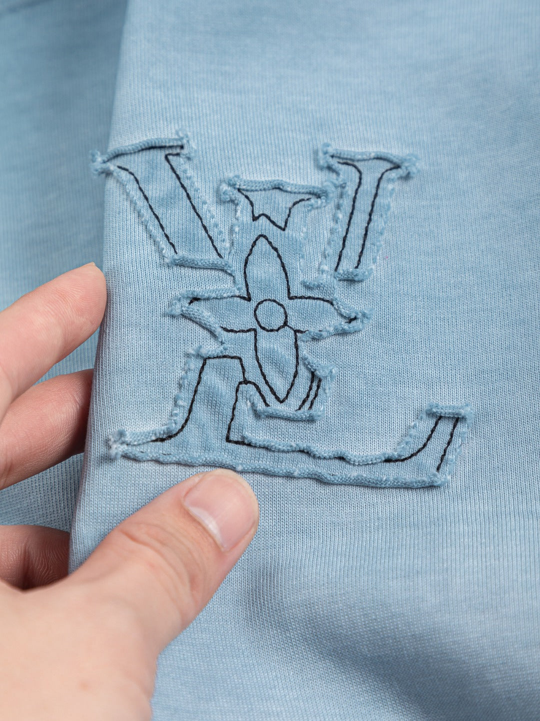 260421 New high-quality special washing process heavy embroidery T-shirt