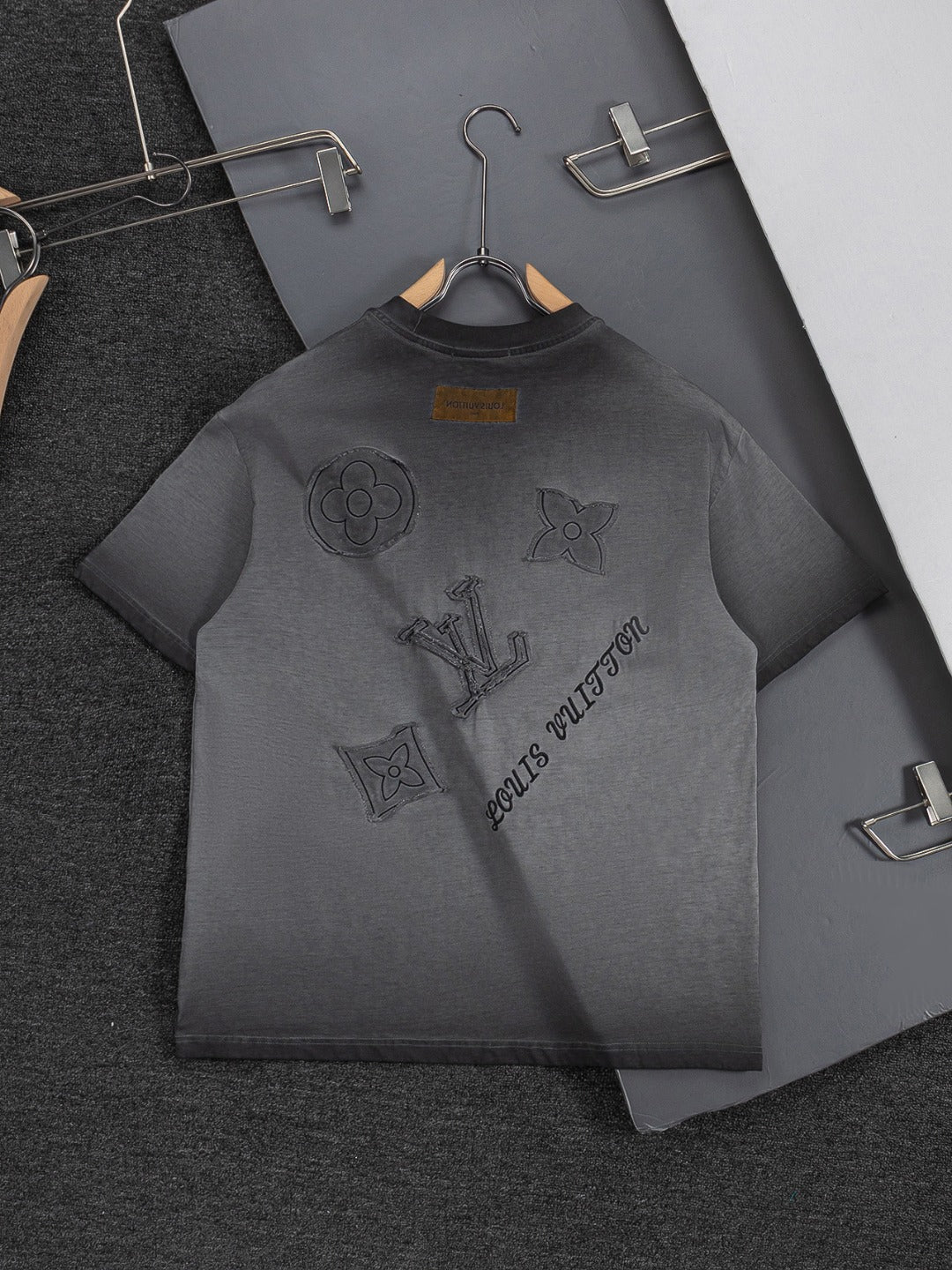260421 New high-quality special washing process heavy embroidery T-shirt