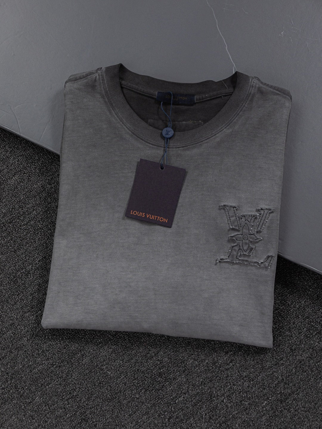 260421 New high-quality special washing process heavy embroidery T-shirt