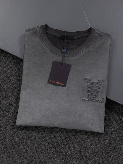 260421 New high-quality special washing process heavy embroidery T-shirt