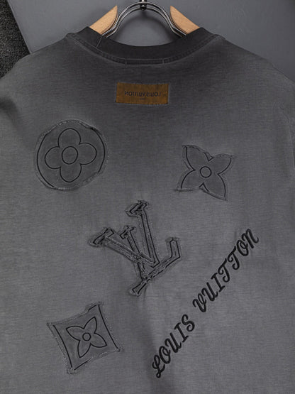 260421 New high-quality special washing process heavy embroidery T-shirt