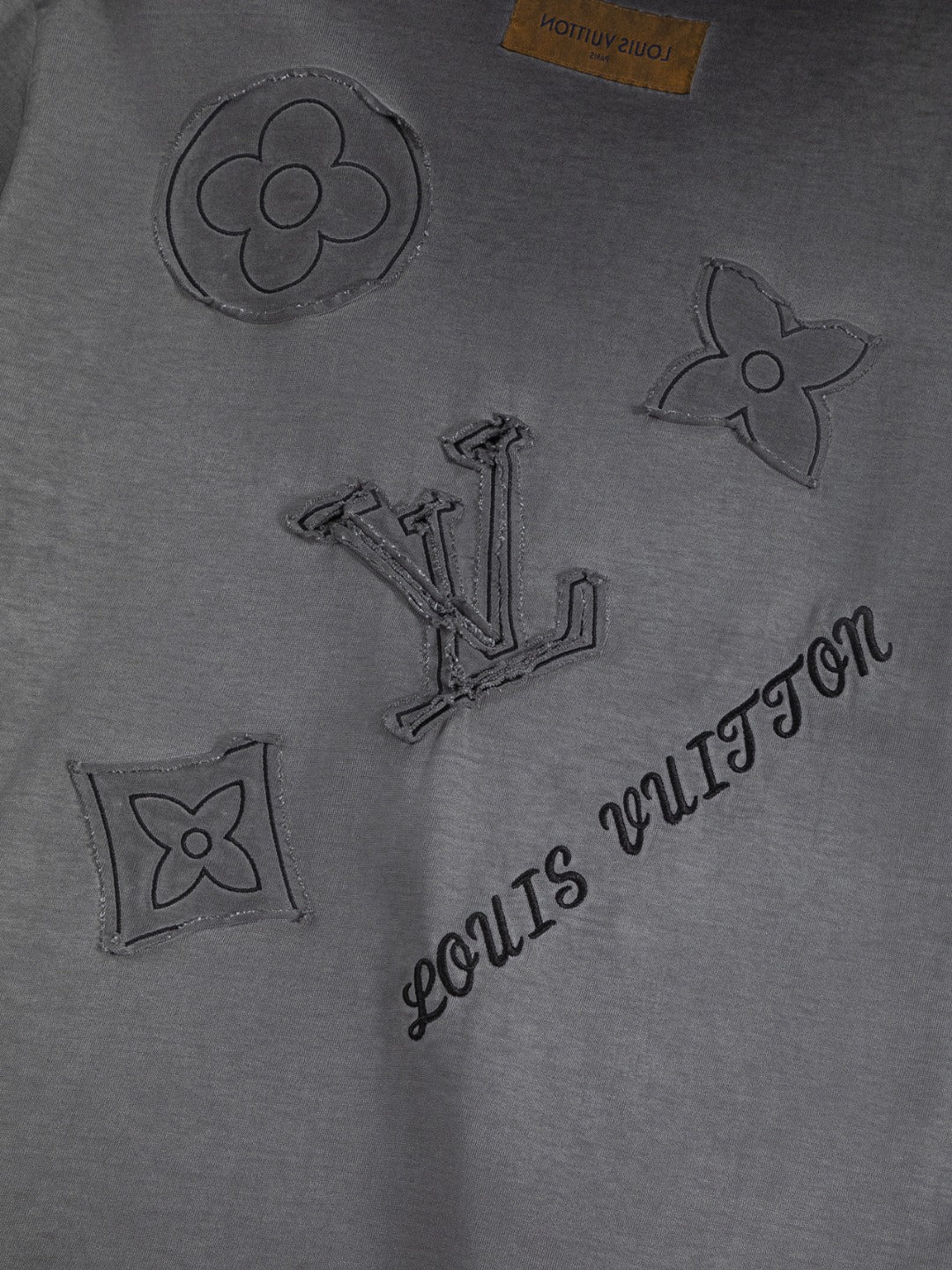 260421 New high-quality special washing process heavy embroidery T-shirt
