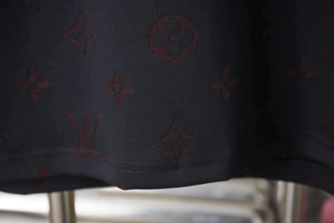 260421 New high-quality T-shirt with deep-grain pattern printed all over