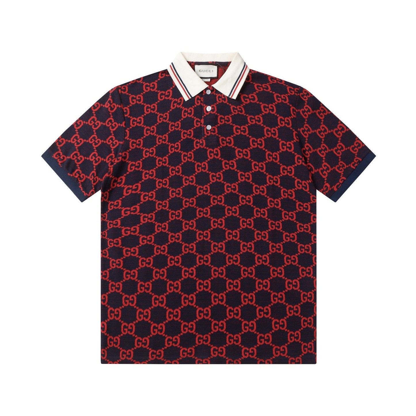260421 New high-quality knitted jacquard lettered Polo shirt