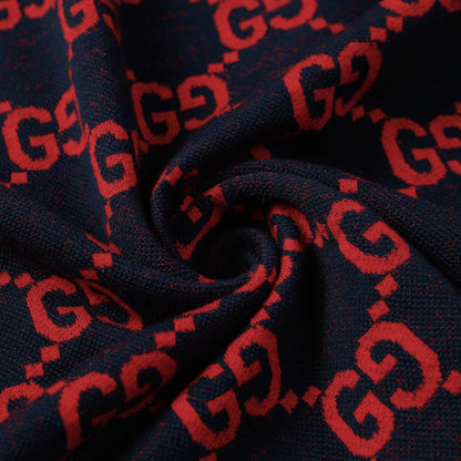 260421 New high-quality knitted jacquard lettered Polo shirt