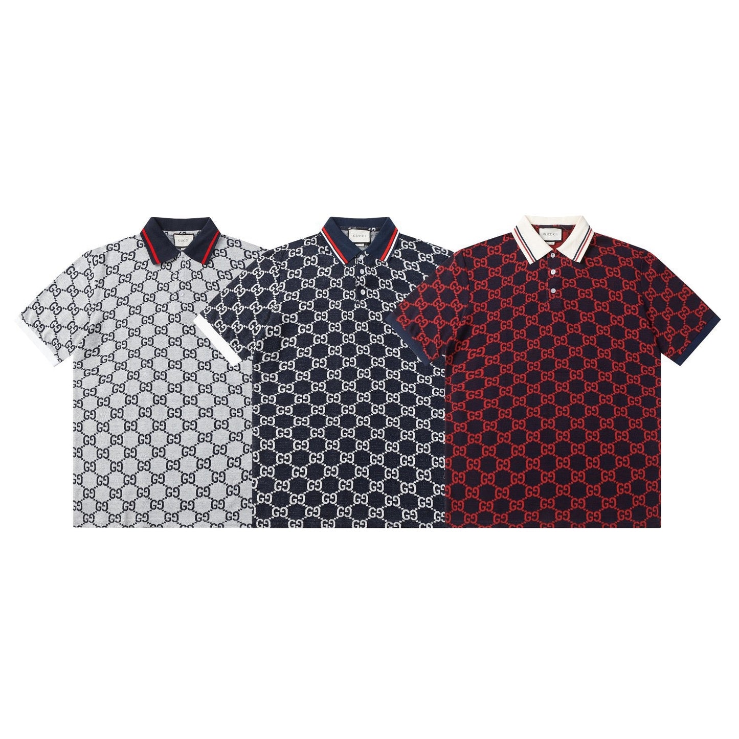 260421 New high-quality knitted jacquard lettered Polo shirt