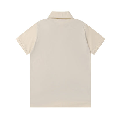 260421 New high-quality knitted jacquard lettered Polo shirt