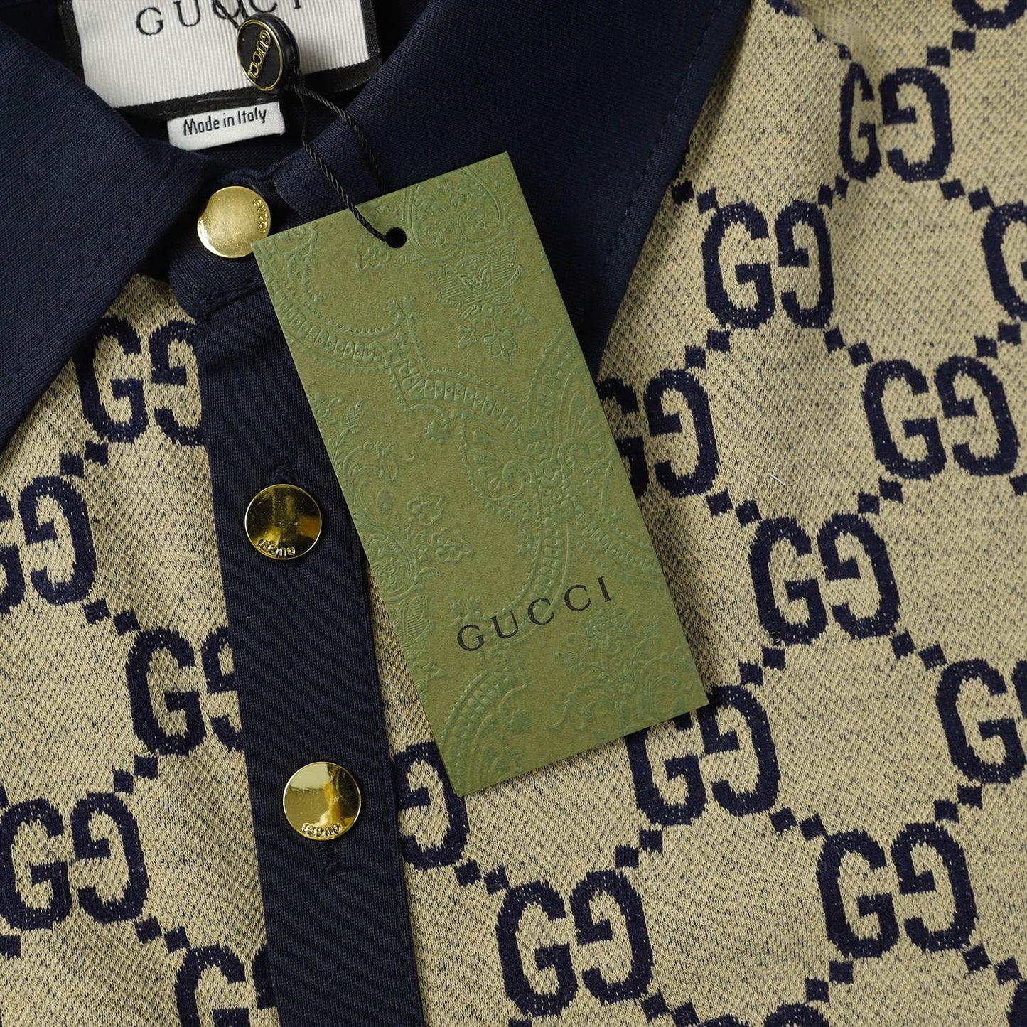 260421 New high-quality knitted jacquard lettered Polo shirt