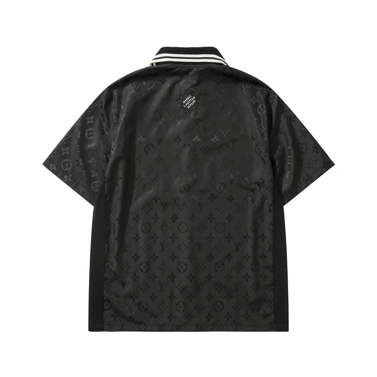 260421 New high-quality ribbed jacquard technology silk short-sleeved shirt