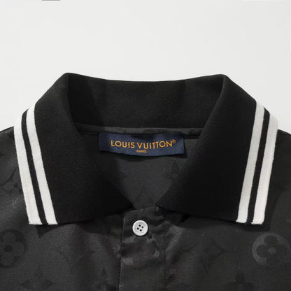 260421 New high-quality ribbed jacquard technology silk short-sleeved shirt