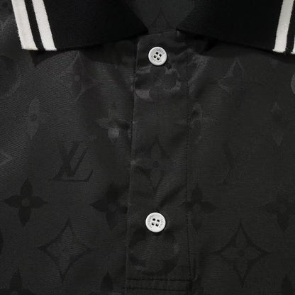 260421 New high-quality ribbed jacquard technology silk short-sleeved shirt