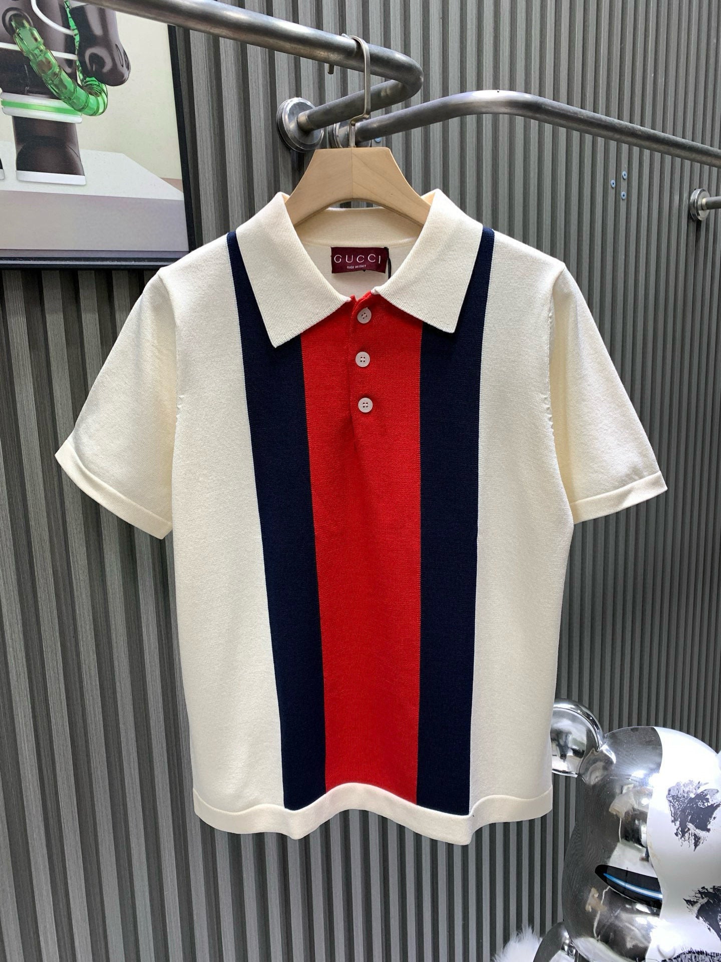 260421 New high-quality custom soft yarn knitted polo set