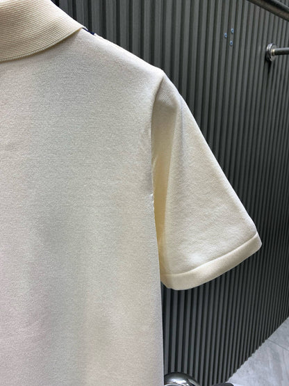 260421 New high-quality custom soft yarn knitted polo set