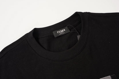 260421 New high-quality multi-color double-F patchwork embroidered T-shirt