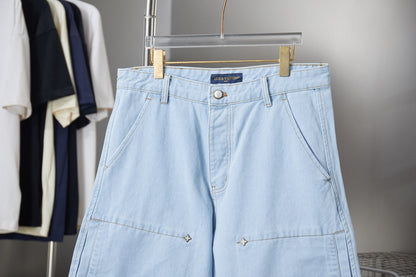 260421 New high-quality special decorative back-color embroidered denim shorts