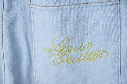260421 New high-quality special decorative back-color embroidered denim shorts