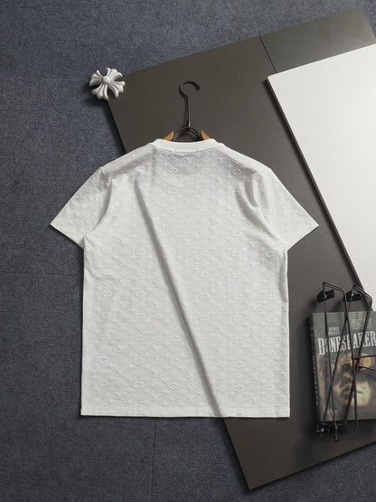 260421 New high-quality plush jacquard towel embroidered T-shirt