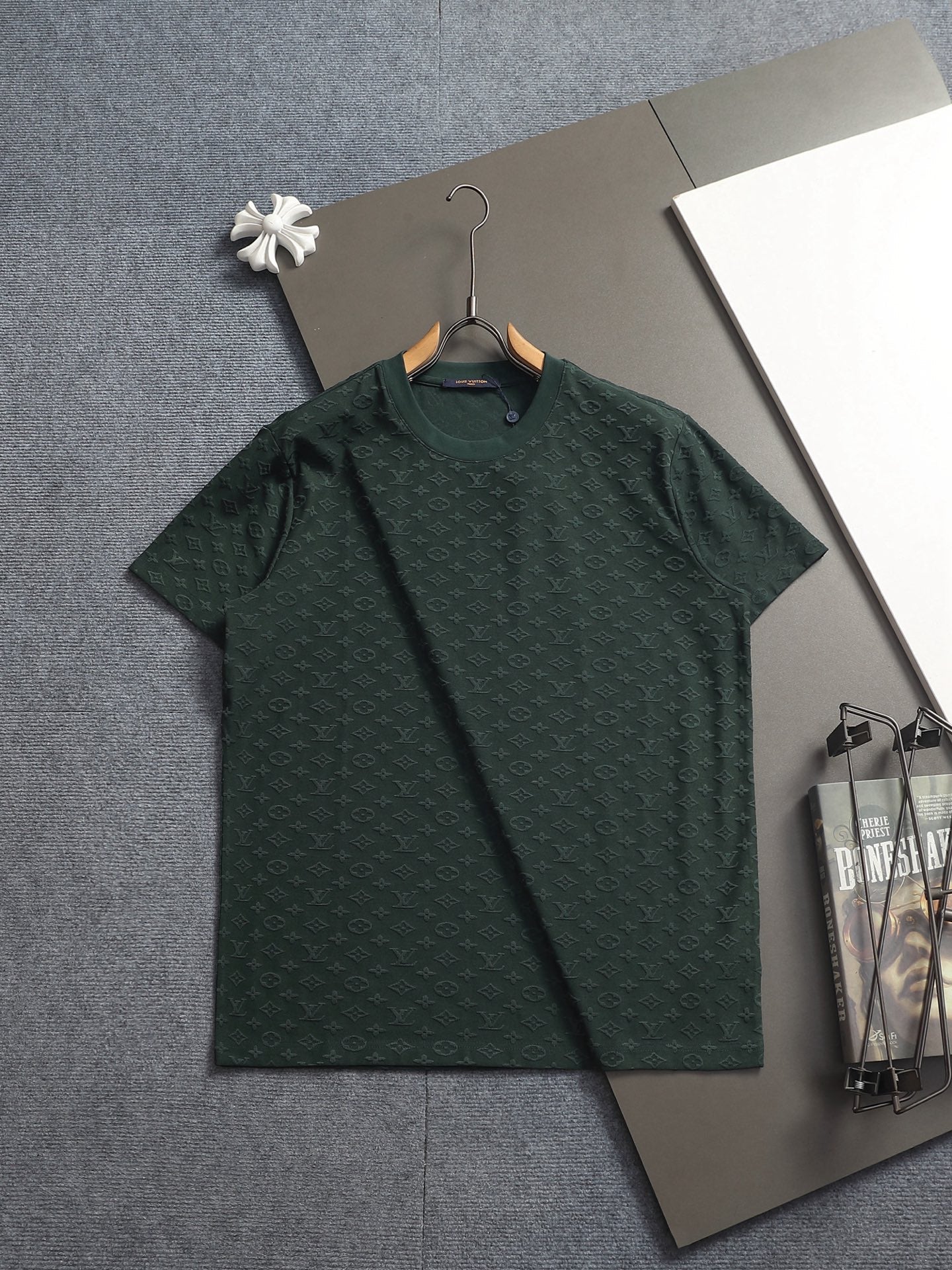 260421 New high-quality plush jacquard towel embroidered T-shirt