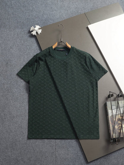 260421 New high-quality plush jacquard towel embroidered T-shirt
