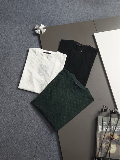 260421 New high-quality plush jacquard towel embroidered T-shirt