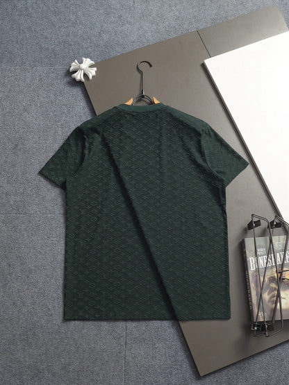 260421 New high-quality plush jacquard towel embroidered T-shirt