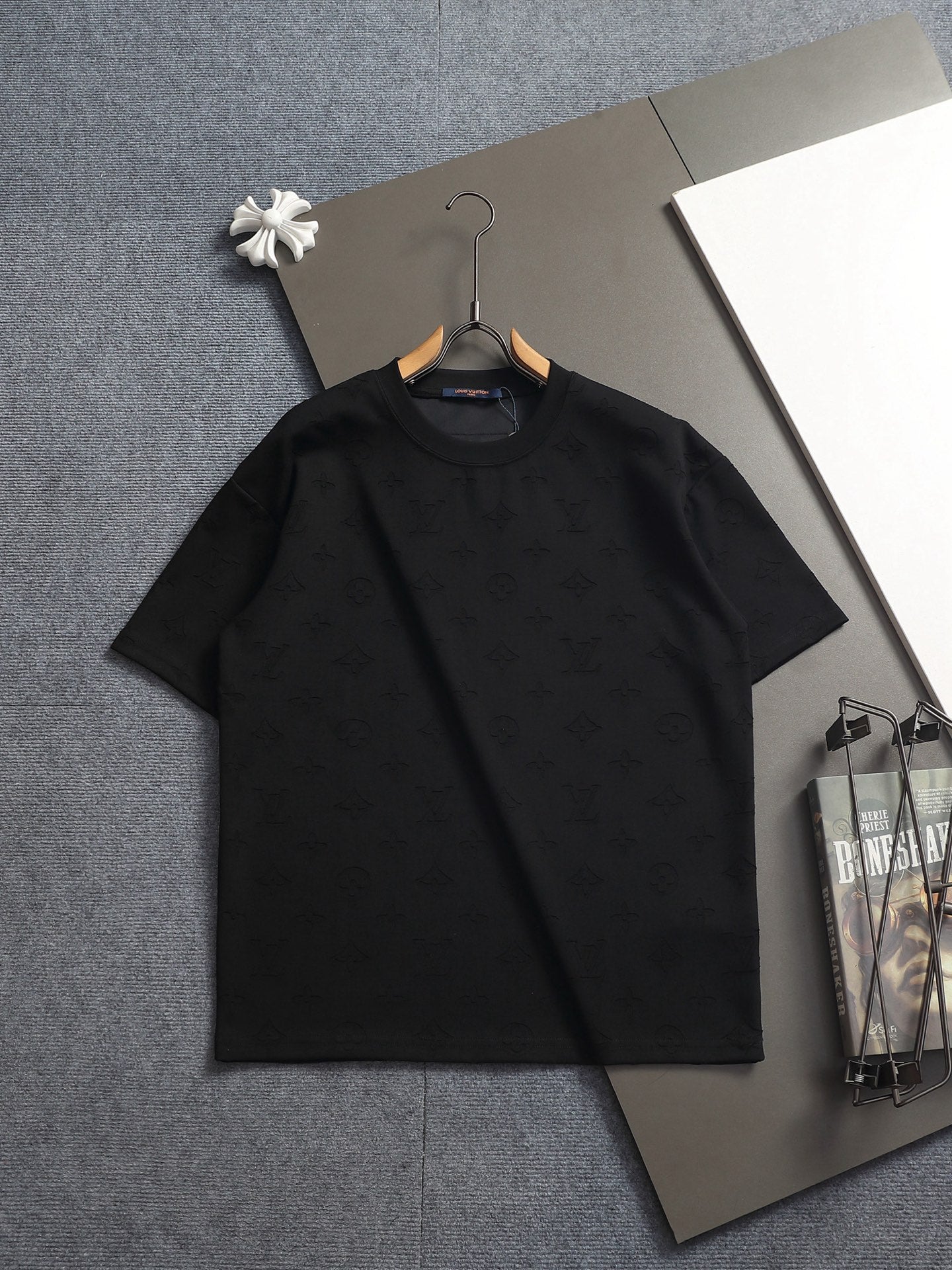 260421 New high-quality jacquard towel embroidered T-shirt