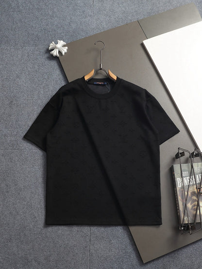260421 New high-quality jacquard towel embroidered T-shirt