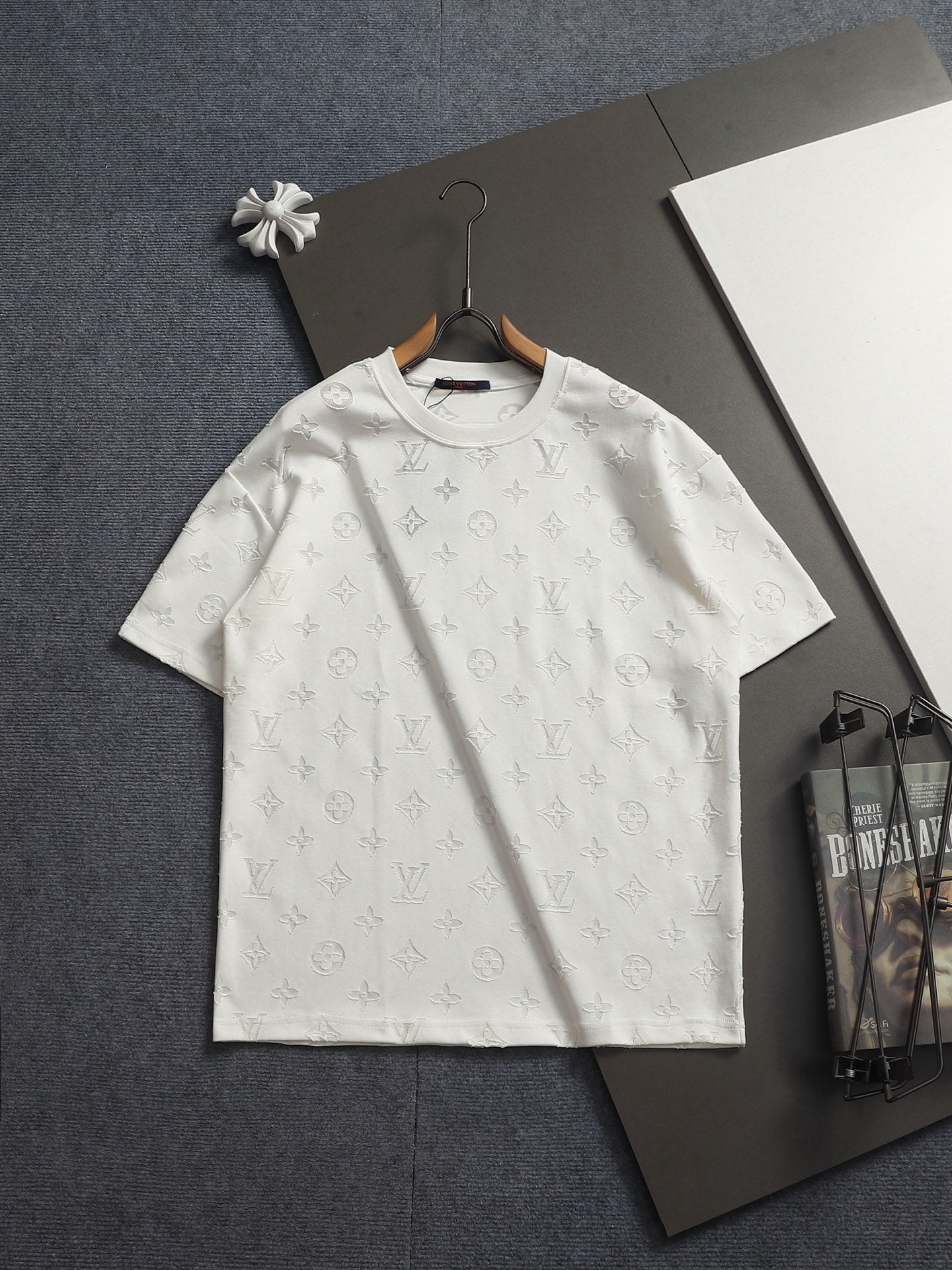 260421 New high-quality jacquard towel embroidered T-shirt