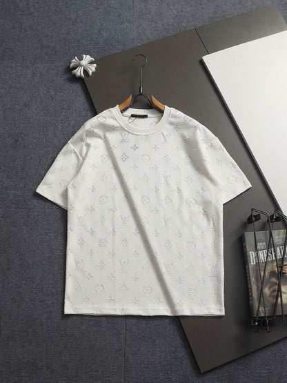 260421 New high-quality jacquard towel embroidered T-shirt