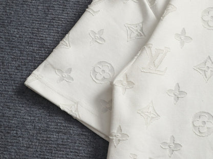 260421 New high-quality jacquard towel embroidered T-shirt