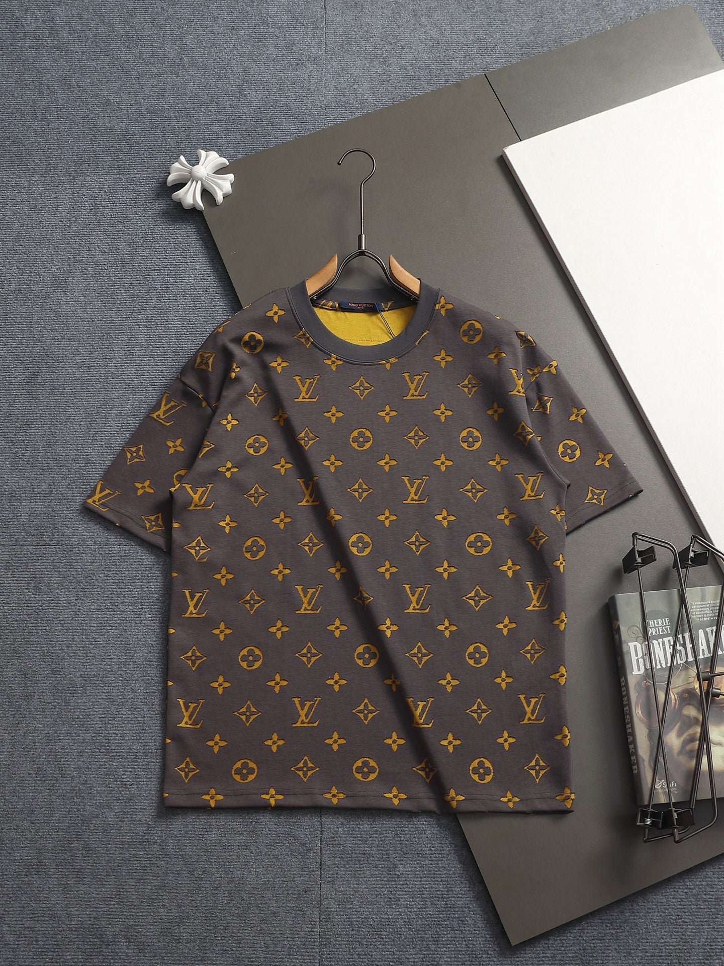 260421 New high-quality jacquard towel embroidered T-shirt