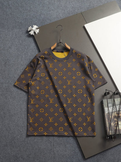 260421 New high-quality jacquard towel embroidered T-shirt