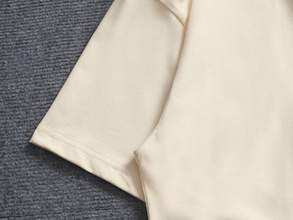 260421 New high-quality classic logo embroidered T-shirt