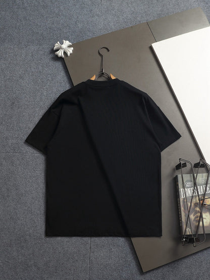260421 New high-quality, minimalist and retro-printed T-shirt