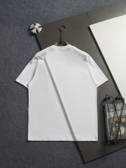 260421 New high-quality, minimalist and retro-printed T-shirt