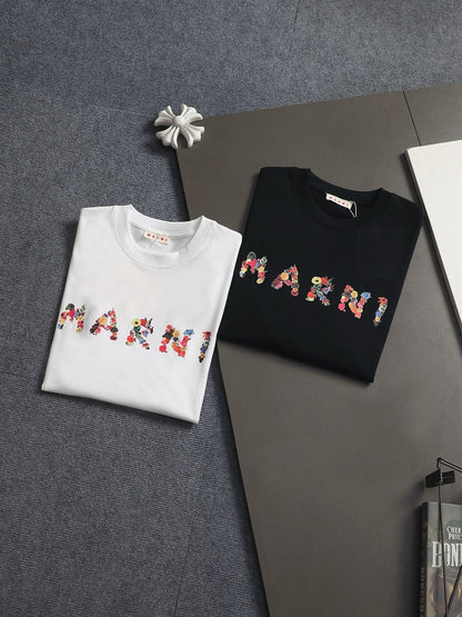 260421 New high-quality, minimalist and retro-printed T-shirt