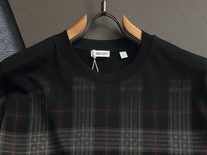 260421 New high-quality checked three-dimensional gradient printed T-shirt