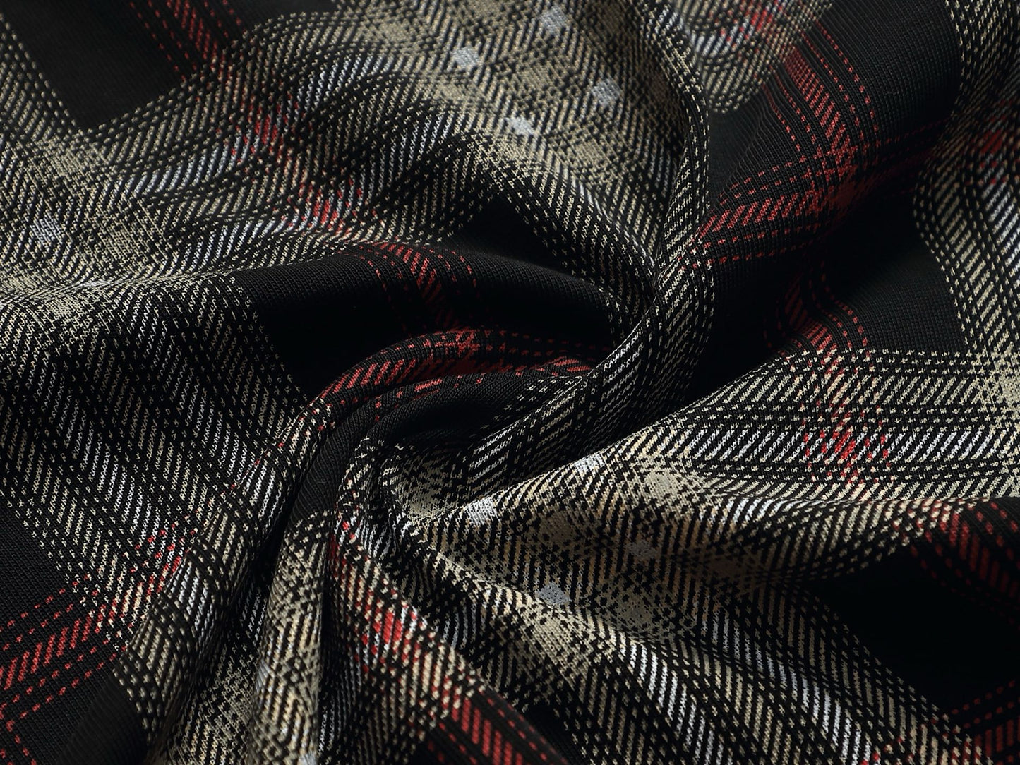 260421 New high-quality checked three-dimensional gradient printed T-shirt