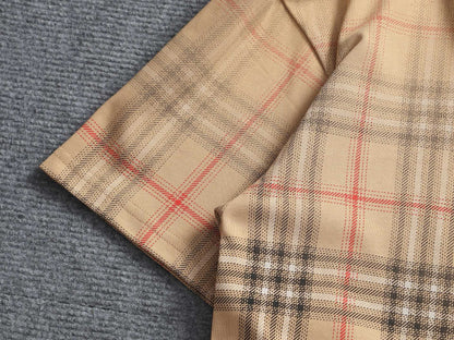 260421 New high-quality checked three-dimensional gradient printed T-shirt