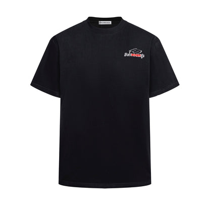 260428 New high-quality double-process embroidered T-shirt with fabric applique design