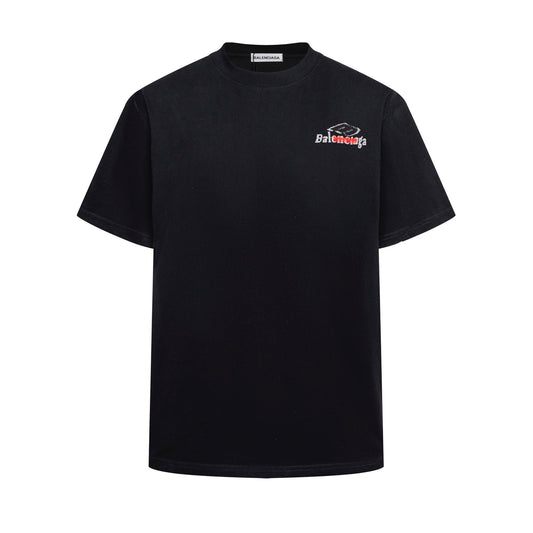260428 New high-quality double-process embroidered T-shirt with fabric applique design