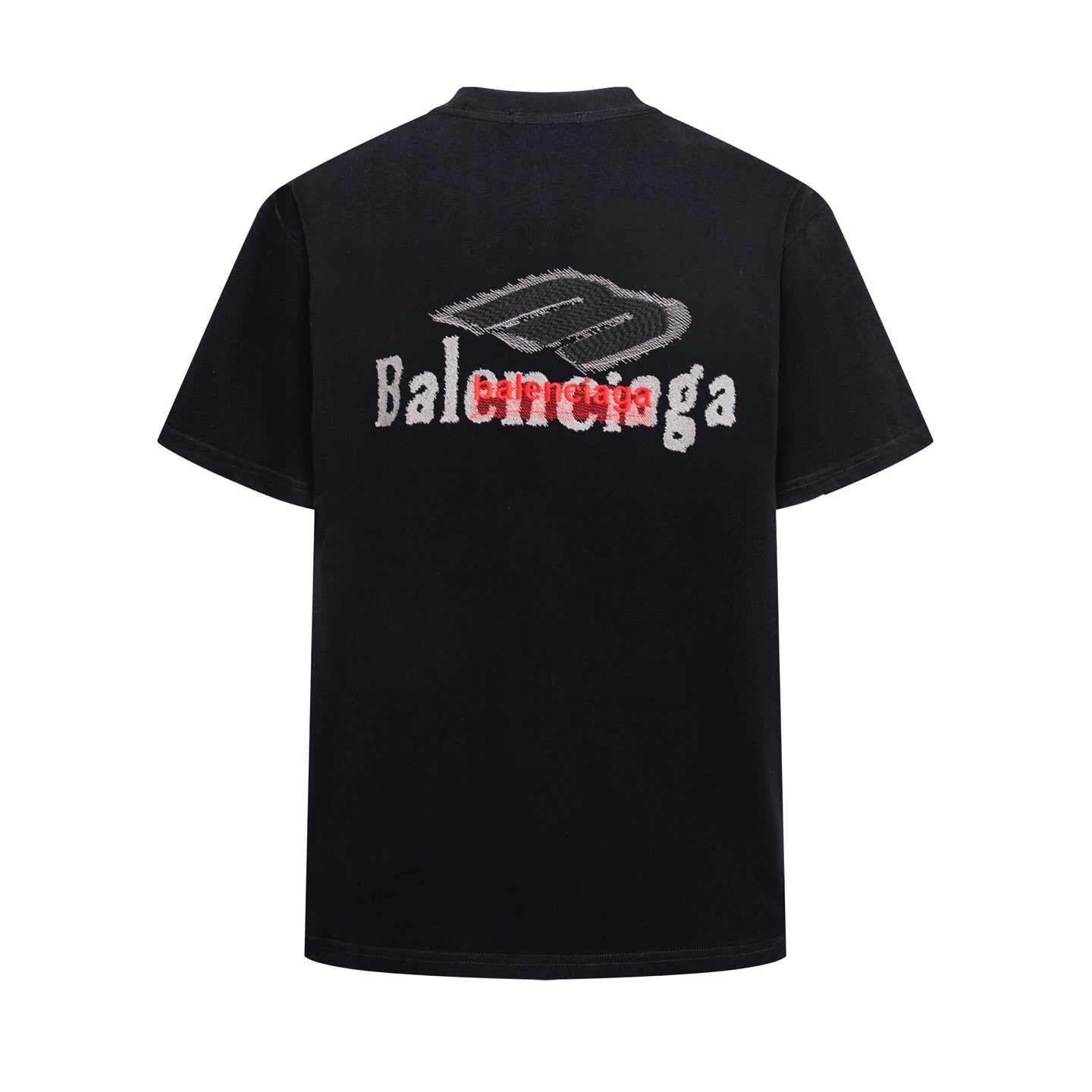 260428 New high-quality double-process embroidered T-shirt with fabric applique design