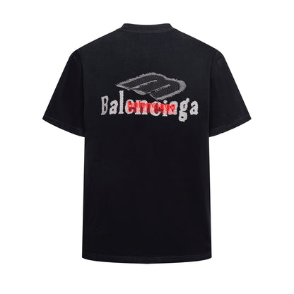 260428 New high-quality double-process embroidered T-shirt with fabric applique design