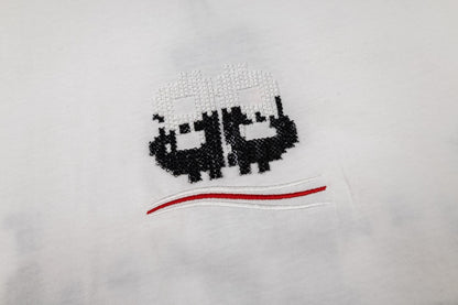260428 New high-quality double-process embroidered T-shirt with fabric applique design