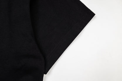 260428 New high-quality double-process embroidered T-shirt with fabric applique design